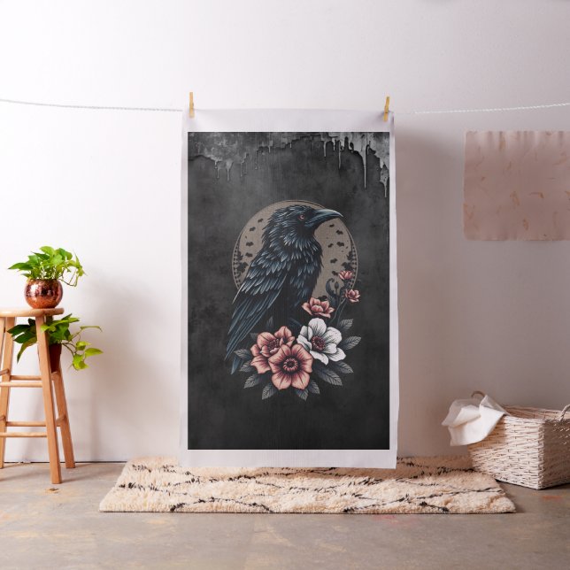 Tecido Raven preto majestoso (In Situ)