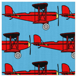 Tecido Red Biplane