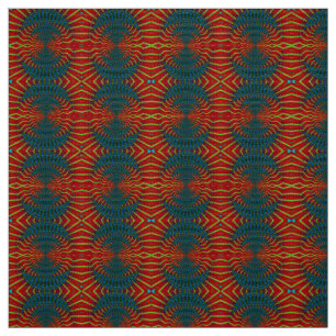 Tecido Red Blue Moderna Étnica Têxtil Tribal Impressão Tr