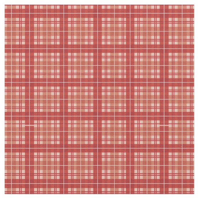Tecido Red Bright Gingham Xadrez Tartan (Detalhe)