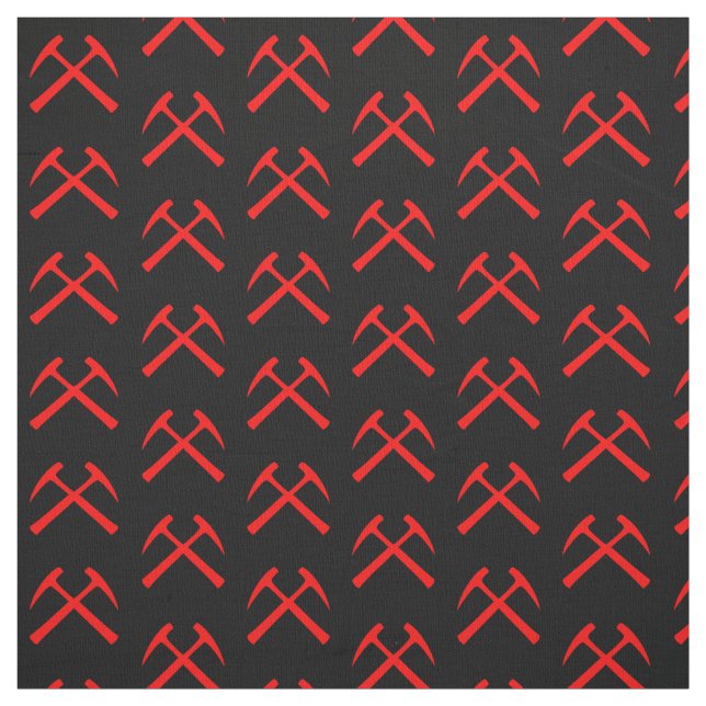 Tecido Red Crossed Rock Hammers (Modelo)