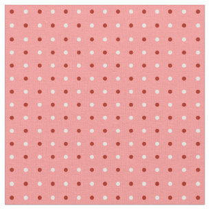 Tecido Red, pink and White Polka dots