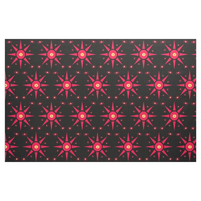 Tecido Red Star Abstrato (Fat Quarter)