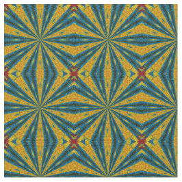 Tecido Red Teal Yellow Moderno Étnica Têxtil Impressão