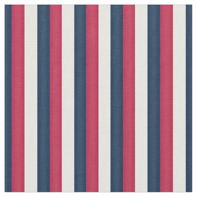 Tecido Red White & Blue Stripes (pequena escala) (Detalhe)