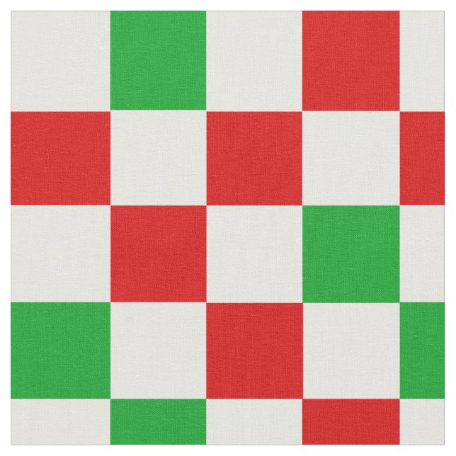 Tecido Red White Green Checkered Pattern Design  (Detalhe)