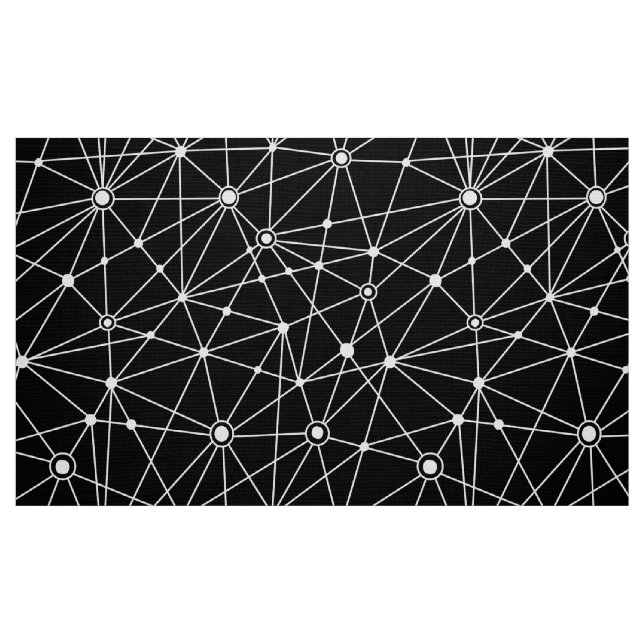 Tecido Rede 010316 - Branco em preto (Fat Quarter)