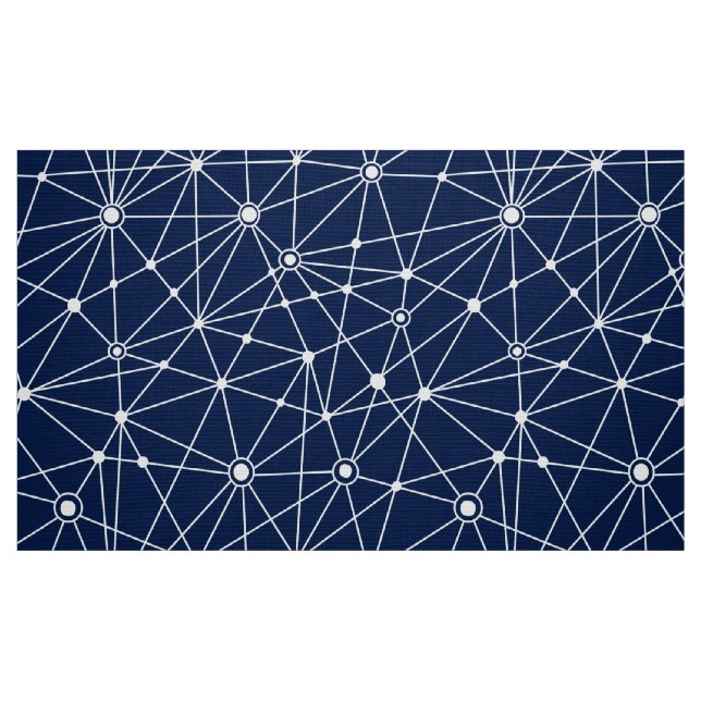 Tecido Rede 010316 - White on Blue 001744 (Fat Quarter)