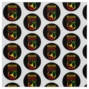 Tecido Reggae and Peace Symbol with positive quotes