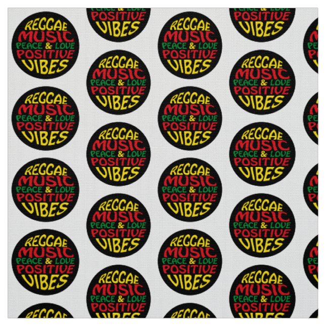 Tecido Reggae design com declarações e citações positivas (Modelo)