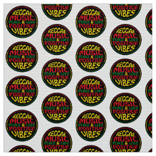 Tecido Reggae Music com afirmações e citações positivas