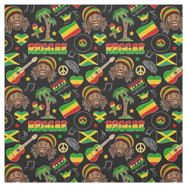 Tecido Reggae Music Pattern (Modelo)