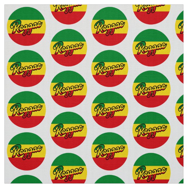 Tecido Reggae Music with reggae flag colors (Modelo)