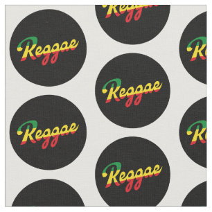 Tecido Reggae Música com cores de sinalizador reggae