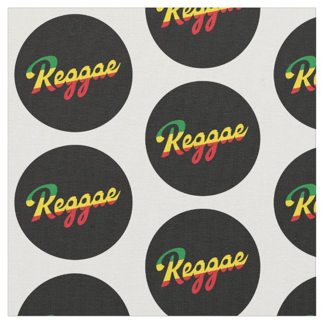 Tecido Reggae Música com cores de sinalizador reggae (Detalhe)