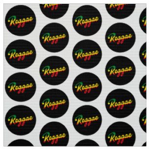 Tecido Reggae Música com cores de sinalizador reggae