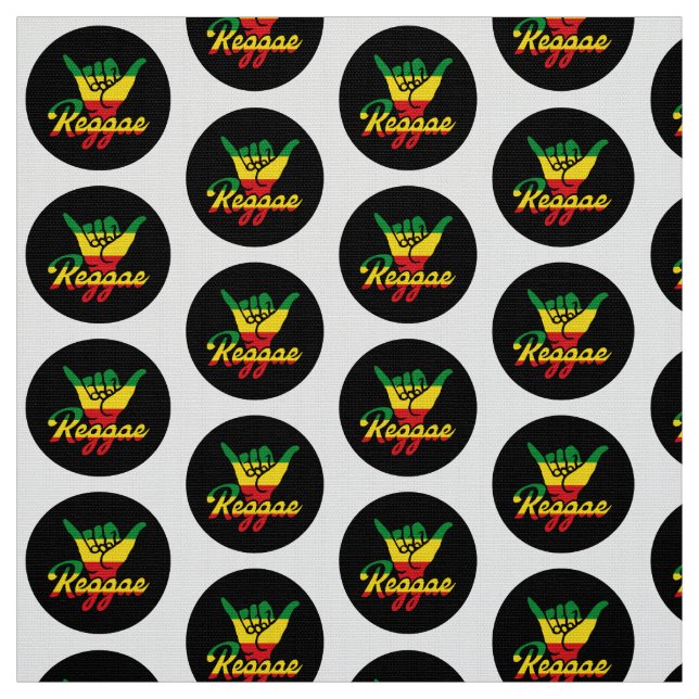 Tecido Reggae Shaka Hands with reggae colors (Modelo)