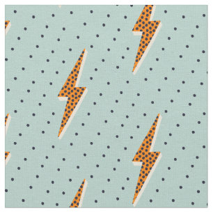 Tecido Relâmpago retro azul pontilhado 