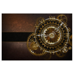 Tecido Relógio steampunk com engrenagens antigas