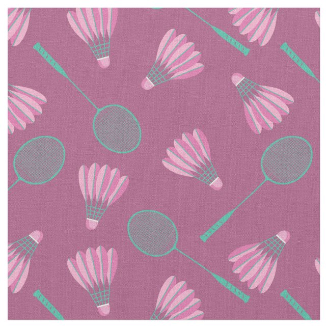 Tecido Relógios com raquetes de badminton (Detalhe)