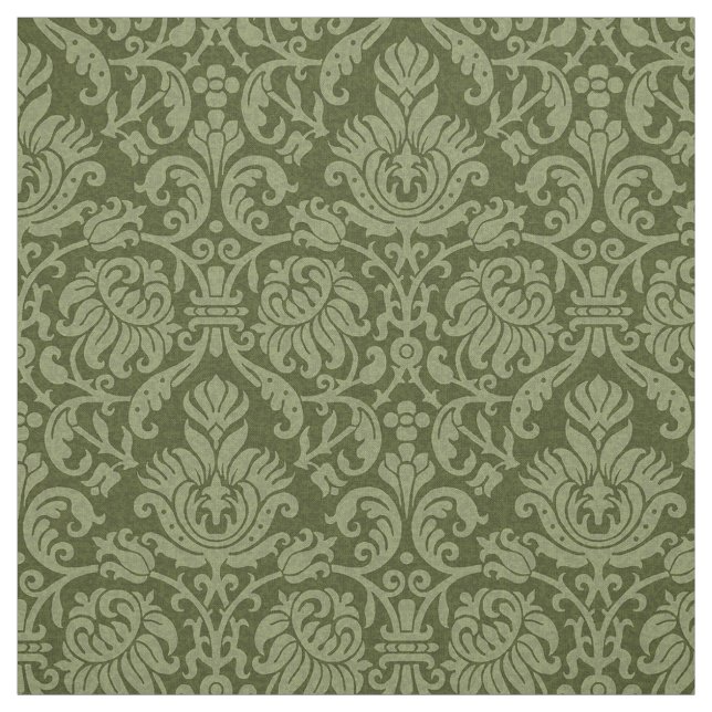 Tecido Renaissance Genoese Damask, Olive Green (Modelo)