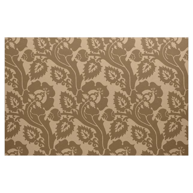 Tecido Renascance Oblique Floral, Caramelo Queimado (Fat Quarter)
