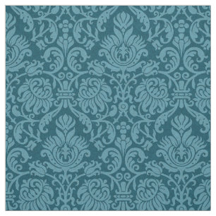 Tecido Renascimento Genoese Damask, Peacock Blue