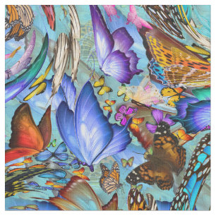 Tecido Repetição das Asas da Borboleta abstrato