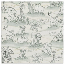 Tecido Reprodução de desenho de linha de coloração Arte p