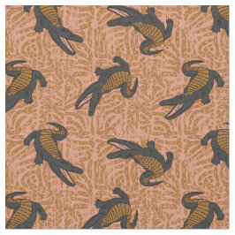 Tecido réptil jacaré ferrugem 