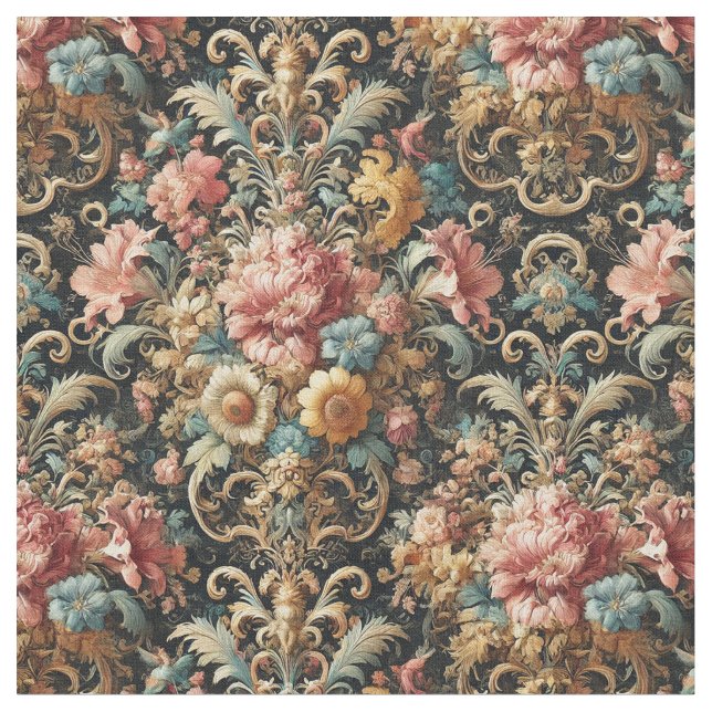 Tecido Requiem para Arcana - Azulejo Clássico Gótico (Detalhe)