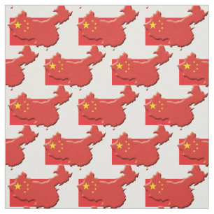 Tecido Resumo do Mapa Chinês de Sinalizador da CHINA