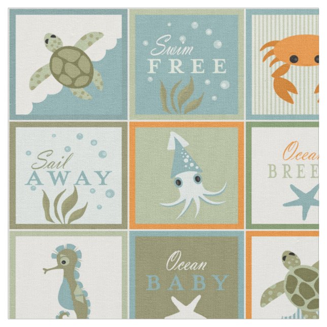 Tecido Retalhos do oceano (Detalhe)