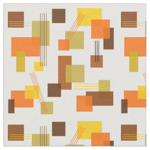 Tecido Retângulos e linhas Abstrato 1970s
