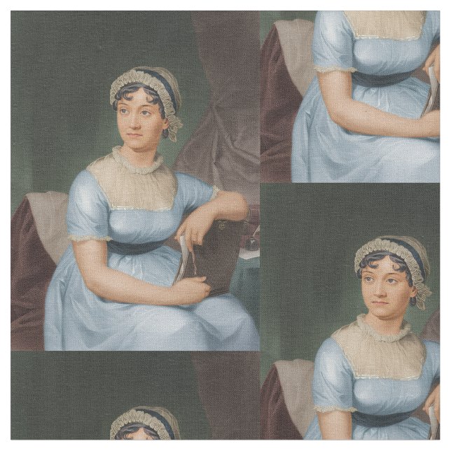 Tecido Retrato de Jane Austen (Detalhe)