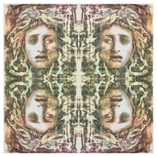 Tecido Retrato Medusa de um Gorgão (Modelo)