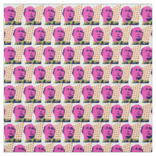 Tecido Retrato Pop Art Rosa de Putin