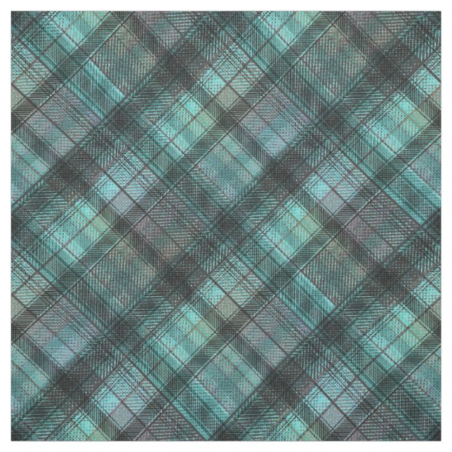 Tecido Retro clássico azul-tartan Xadrez (Modelo)
