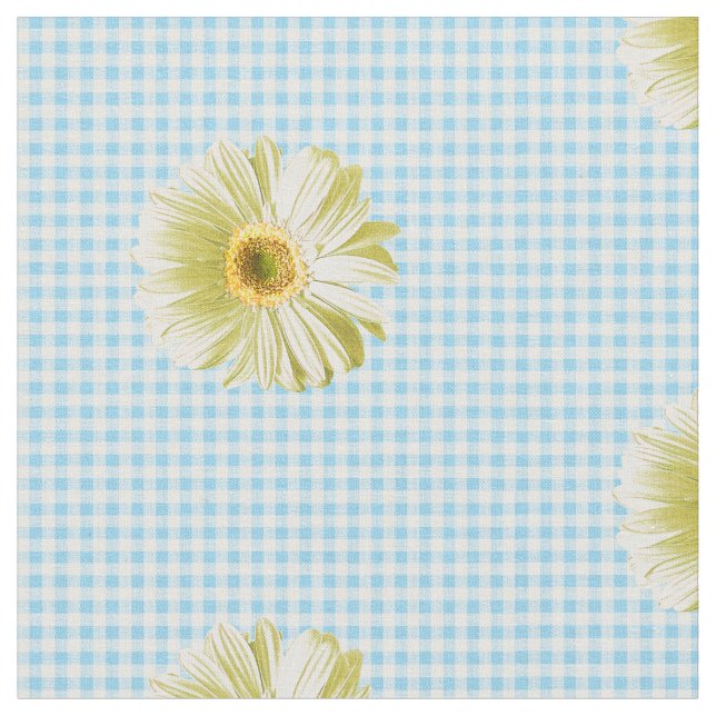 Tecido Retro Daisy Gingham Pattern (Detalhe)