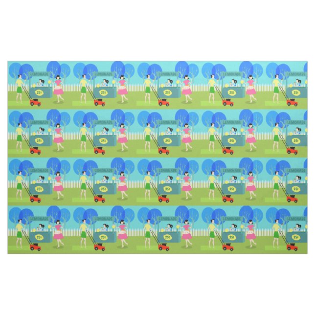Tecido retro do suporte de limonada das crianças (Jarda)