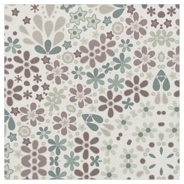 Tecido Retro, floral (Detalhe)