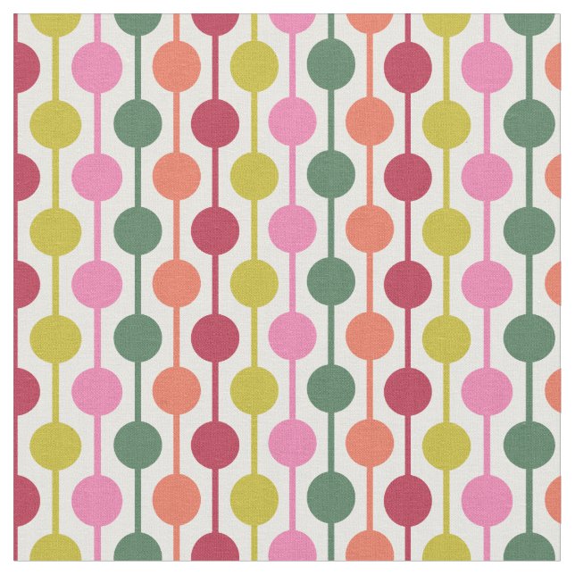 Tecido Retro Geométrico Impressão nos anos 70 (Detalhe)