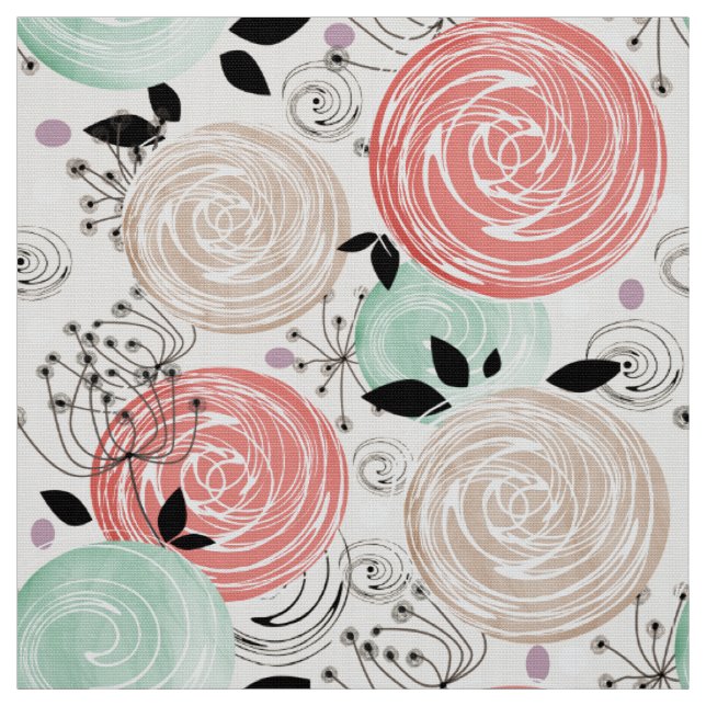Tecido Retro, rosas (Modelo)