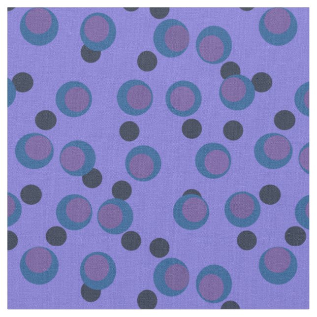 Tecido Retro Teal & Purple Órbita Atômica (Detalhe)