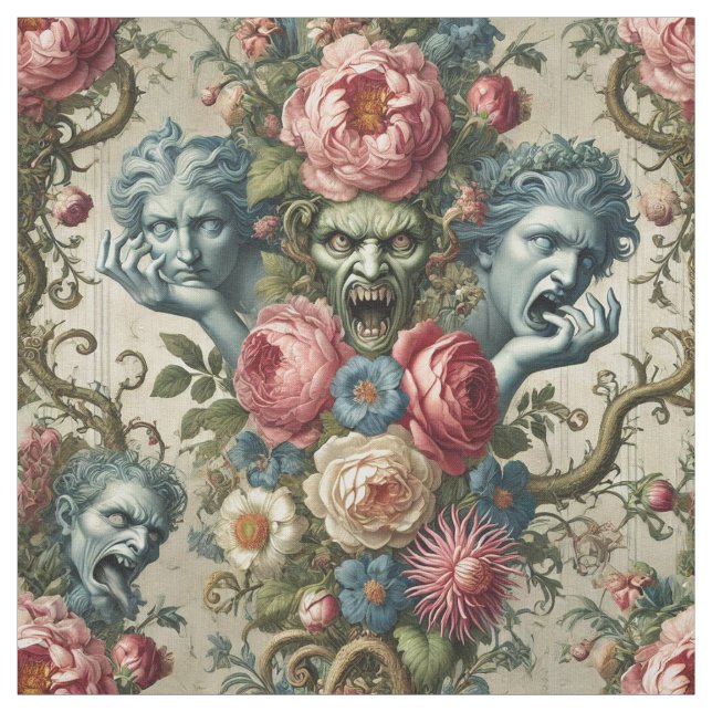 Tecido Rhapsody Road - Azulejo da Declaração Gótica (Modelo)