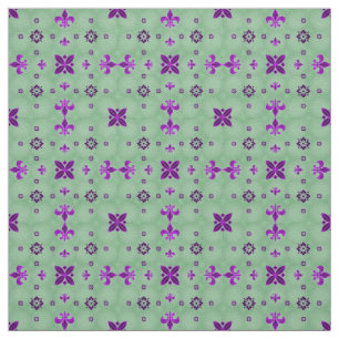 Tecido Rico Roxo e Verde