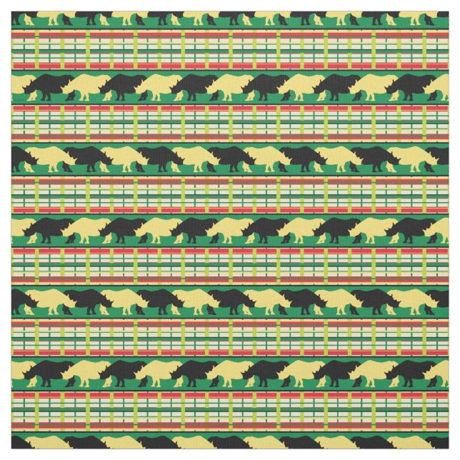 Tecido Rinocerontes Safari Weave Patterno (Modelo)