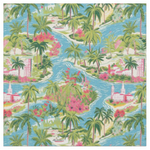 Tecido Rios de Ilhas Tropicais
