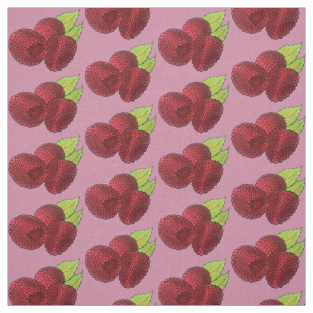 Tecido Ripe Framboesas Framboesas Berry Fruta Berries (Modelo)