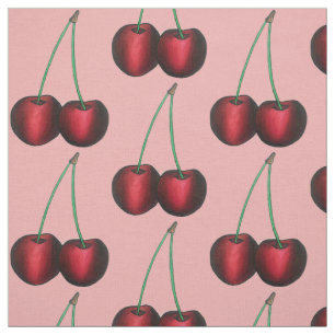 Tecido Ripe Red Cherry Summer Stone Foodie